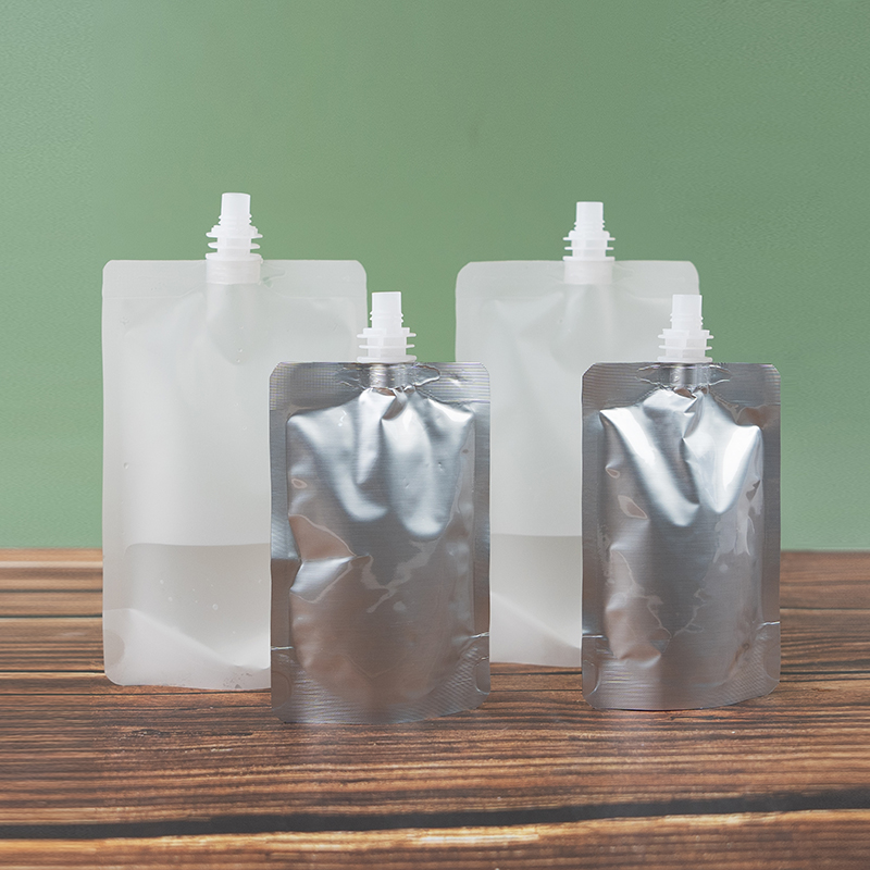 Spout pouch samples for liquid food packaging
