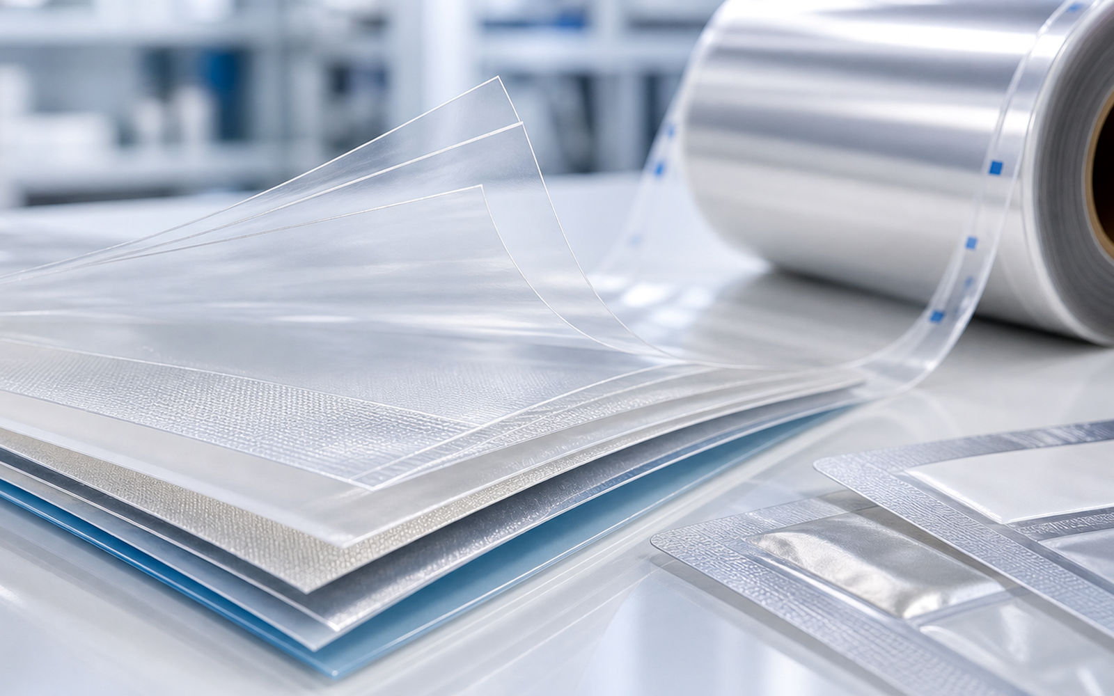 Laminated film material structure for flexible packaging