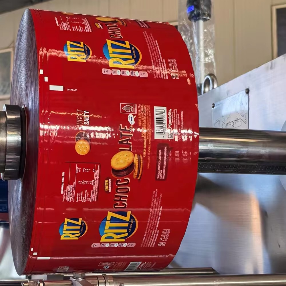 Printed rollstock film for flexible packaging printing capability