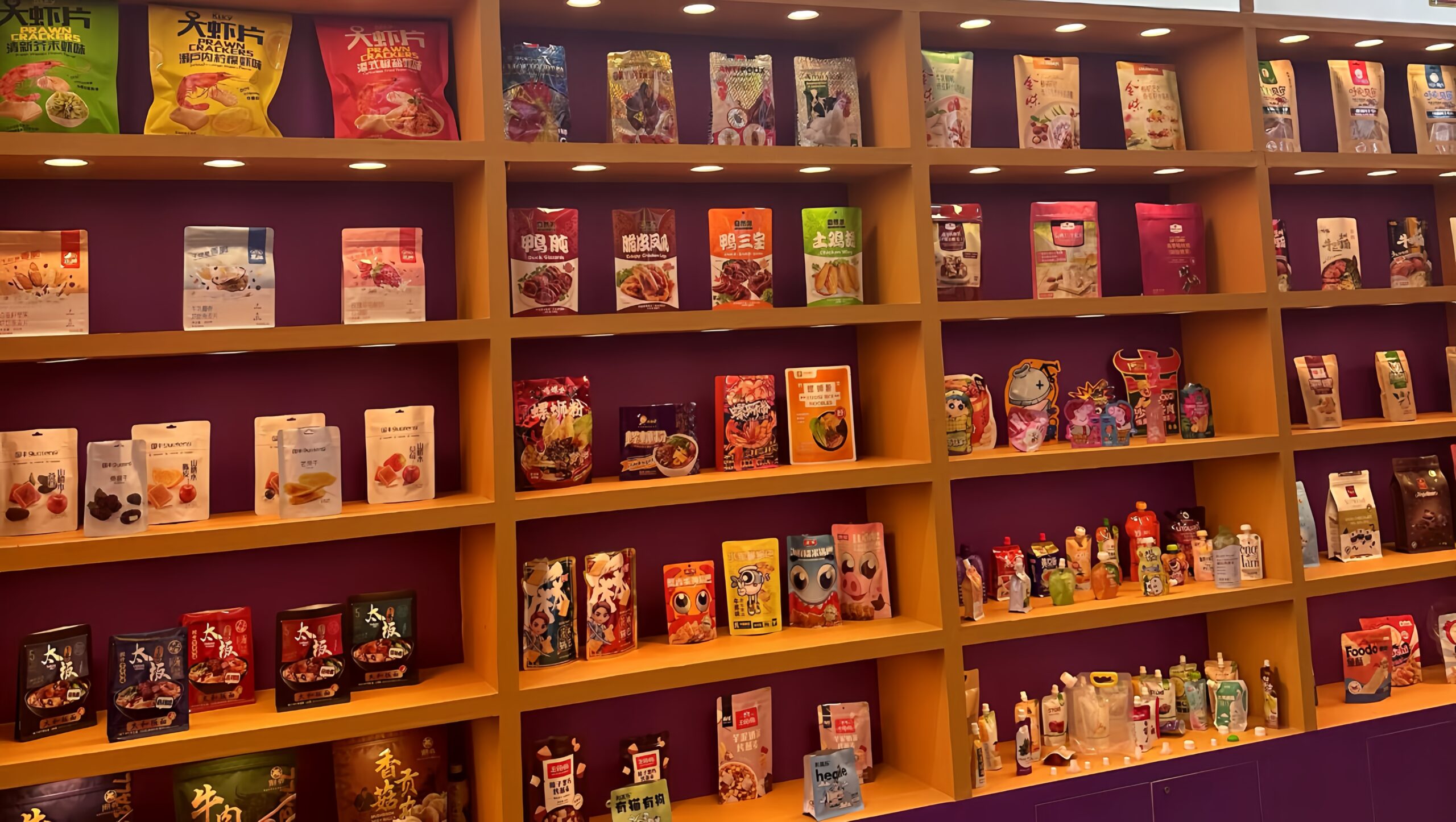 Flexible packaging showroom and sample display