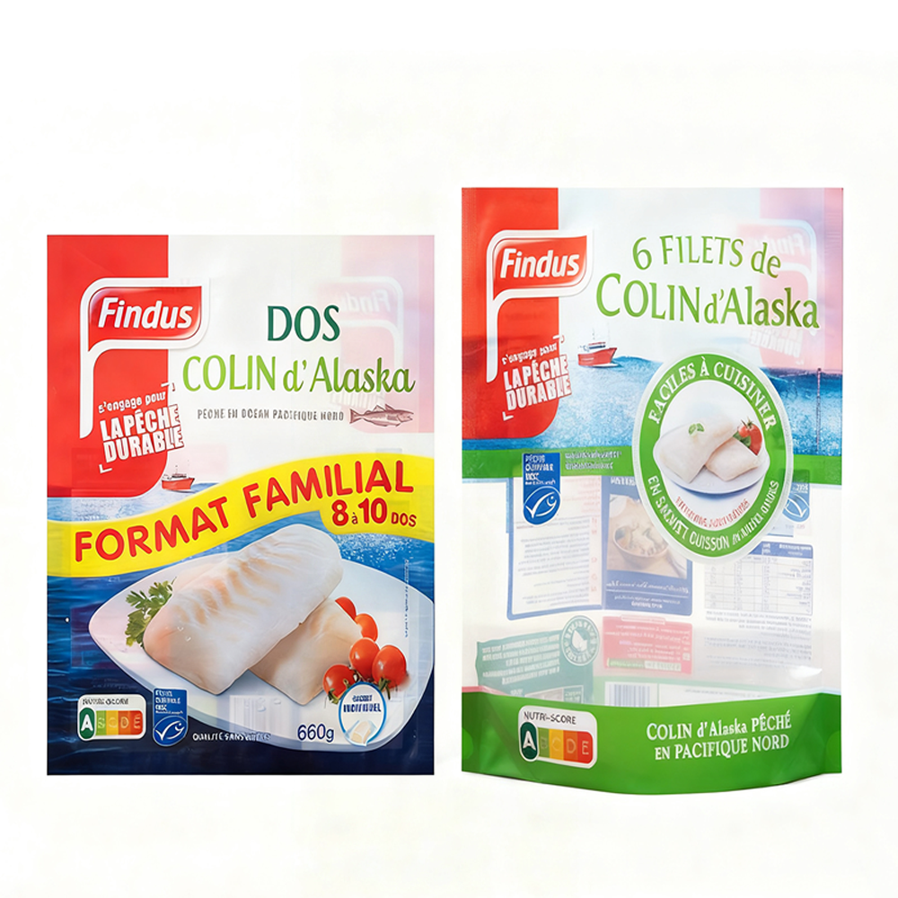 Pet food or frozen food packaging samples